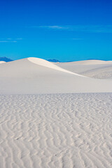 Fototapeta na wymiar Rippling Field of Sand Transistions To A Tall Dune
