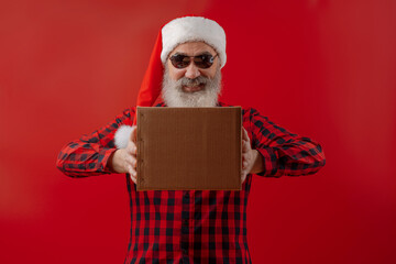 Adult handsome senior male model showing