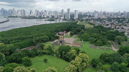 Fototapeta na wymiar Conjunto Monumental Panamá Viejo en Panamá
