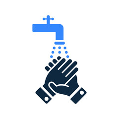 Coronavirus, washing, hands icon. Simple editable vector design isolated on a white background.