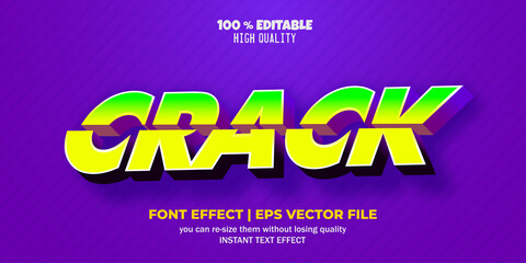 Editable text effect in crack text