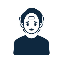 Fever, high, sick icon. Simple editable vector illustration.