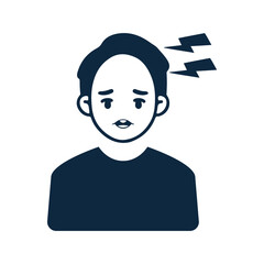 Head, headache icon. Simple editable vector illustration.