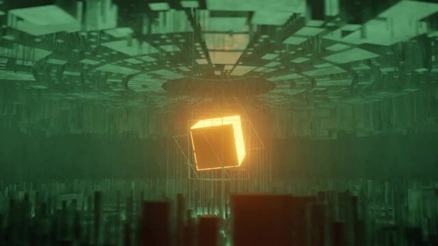 animated abstract binary motion graphics background