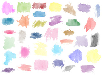 Watercolor stains