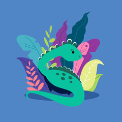 green dragon with wings