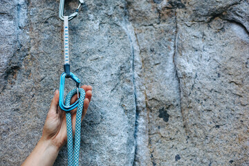 climbers hold and quick-draw