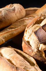 Close-up of a type of Italian bread, on background.