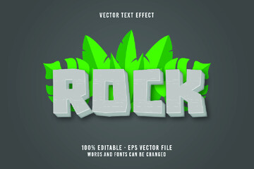 Rock text, editable font effect