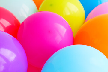 Colorful party balloons background