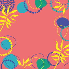 Square colorful trendy editable template for social networks stories, vector illustration. Design backgrounds for social media.