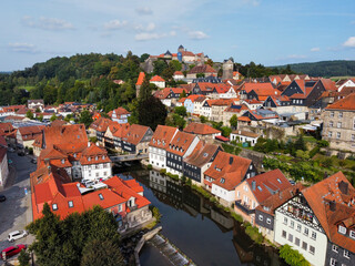 Fototapeta na wymiar Aerial view of Kronach in Bavaria