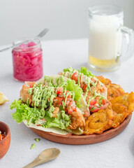 Taco fish, traditional mexican food