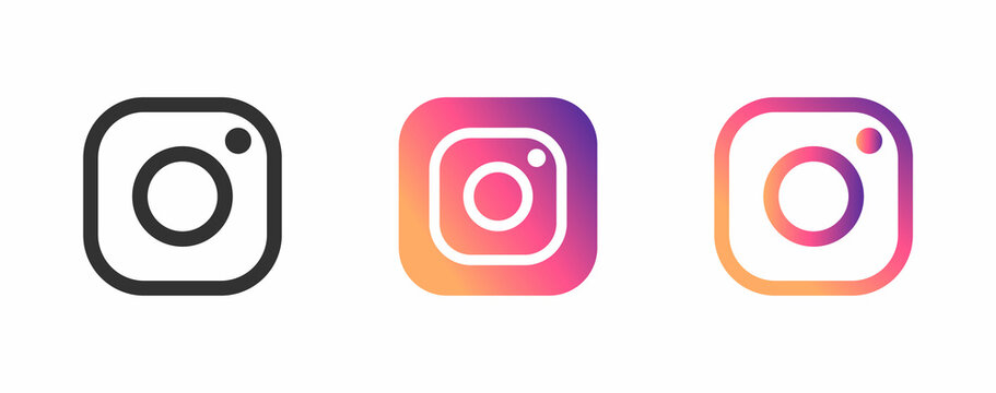 instagram icon. instagram logo set. instagram vector