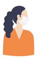 woman with mouth mask