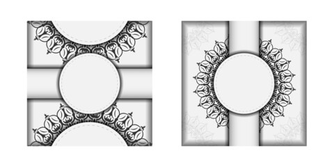 Invitation card design with space for your text and vintage ornaments.