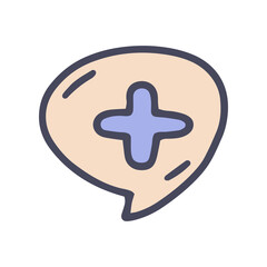 add message color vector doodle simple icon