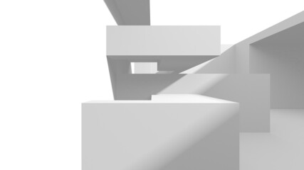 Illuminated corridor interior design. Empty Room Interior Background