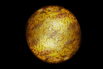Sol, sistema solar uma simulação utópica e abstrata. Planeta Terra e Sol, mera representação. © Luiz Leite