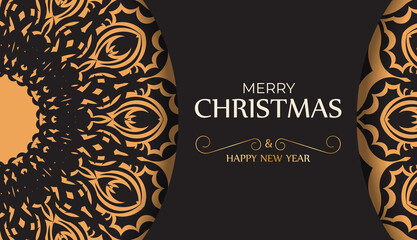 Poster template Happy New Year and Merry Christmas white color with winter ornament.