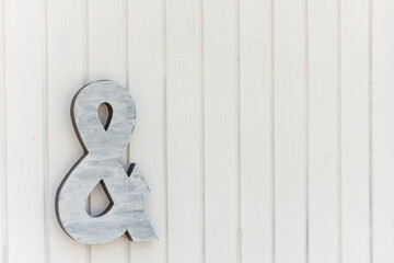 A Ampersand sign on a wall