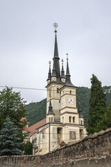 St. Nicholas (Sf. Nicolae) Orthodox Church was originally built in 1521 in Romanian-Byzantine style. Brasov, Transylvania, Romania.