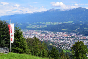 View on Innsbruck from a nearby mountain