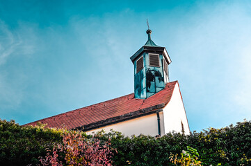 Wurmlingen Chapel under a clear blue sky.