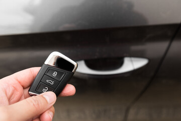 Keyless remote control system of a modern car - Image