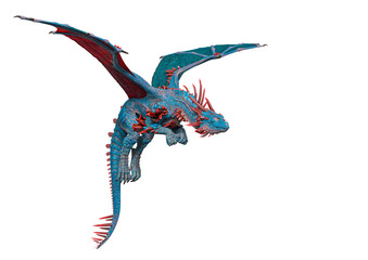 Fototapeta premium dragon is ready to attack with copy space