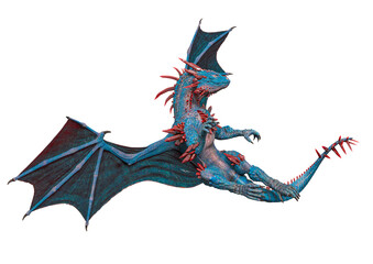 dragon is floatin on the air side view