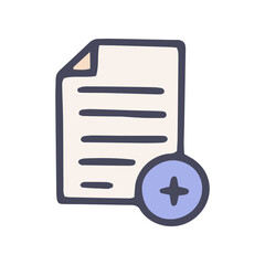 add document color vector doodle simple icon