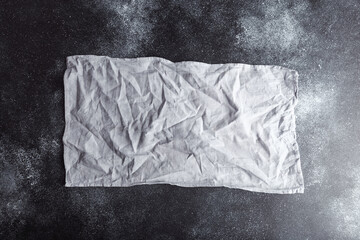 crumpled fabric on grunge background -Image