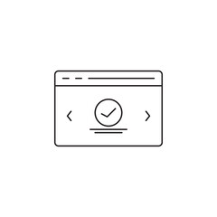 success check sign wireframe icon outline