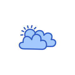 sunlight cloud weather icon vector