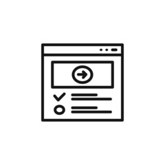 media webpage wireframe icon