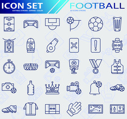 set of icons football