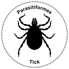 Semiabstract figure of a tick vector of encephalitis