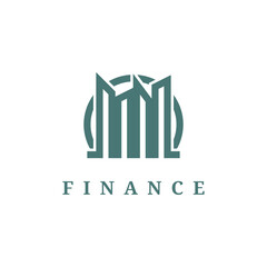 city building logo design for finance, property and real estate.