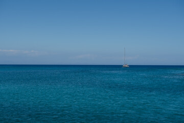 Fototapeta na wymiar yacht in the Mediterranean Sea