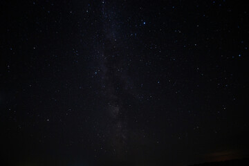 milky way dark night filmed in a Russian village