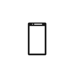 a dark smartphone single icon isolated white background