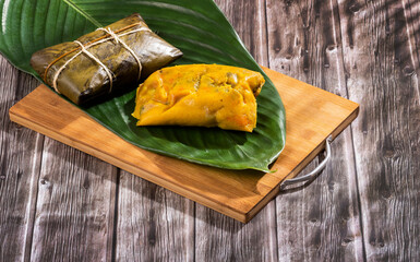 Delicious steamed tamales - Traditional Colombian food