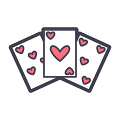 Isolated card game icon Online games Vector