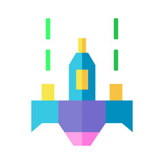 Isolated video game plane icon Vector illustration