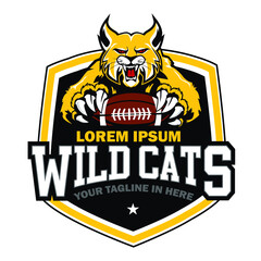wildcat sport logo cartoon