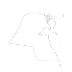 クウェートの地図です