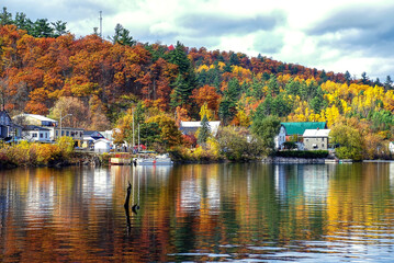 Wakefield, Quebec, Canada in autumn colors