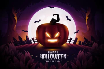 Fototapeten realistic halloween background design vector illustration © Pikisuperstar