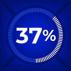 37 percent count on dark blue background